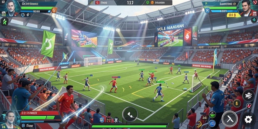 Screenshot level tantangan menengah dalam game.